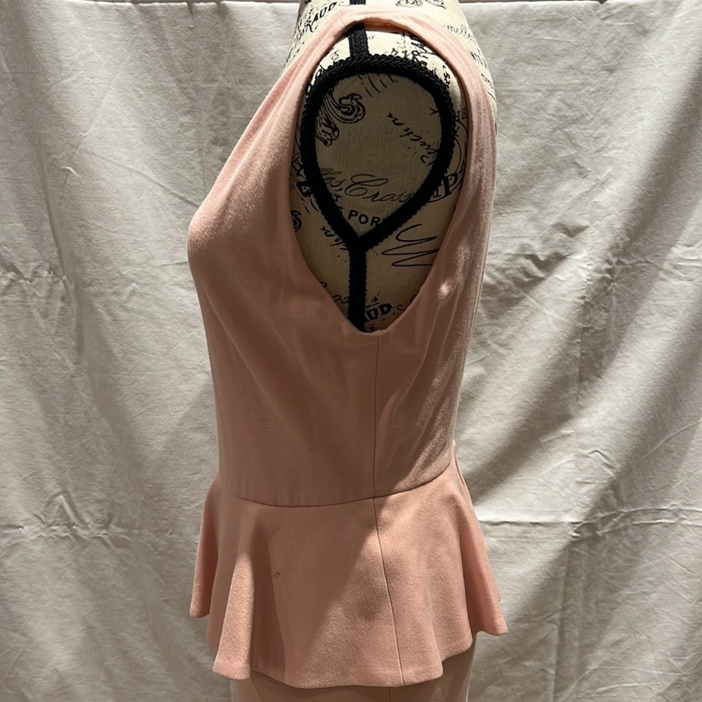 Alice + Olivia pale pink sleeveless, peplum dress. - Picture 7 of 10